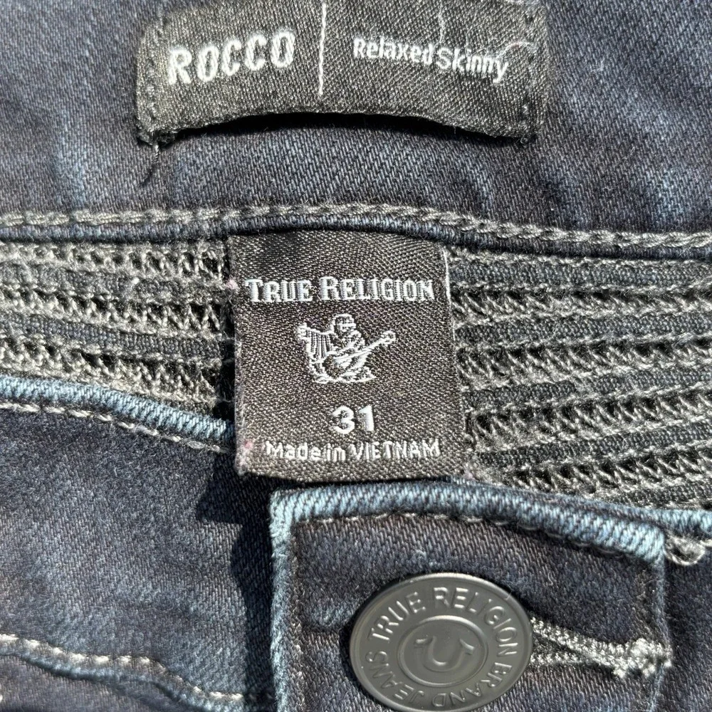 True Religion Jeans Rocco‎ Skinny Blue Men's Size 31x33 Dark Wash
